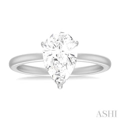 1/10 ctw Pear Shape Round Cut Diamond Semi Mount Engagement Ring in 14K Yellow and White Gold
