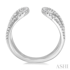 1/3 ctw Split U-Shaped Round Cut Diamond Open Fashion Ring in 10K White Gold