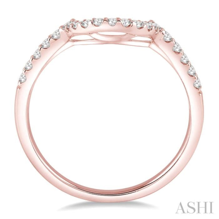 1/4 ctw Round Cut Diamond Wedding Band in 14K Rose Gold