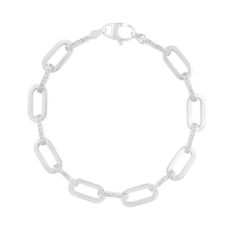 14K 7mm Diamant√© Paperclip Bracelet
