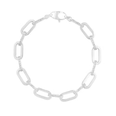 14K 7mm Diamant√© Paperclip Bracelet