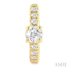 .40CTRDDM PETITE HUGGIE ER YG 14K-G*