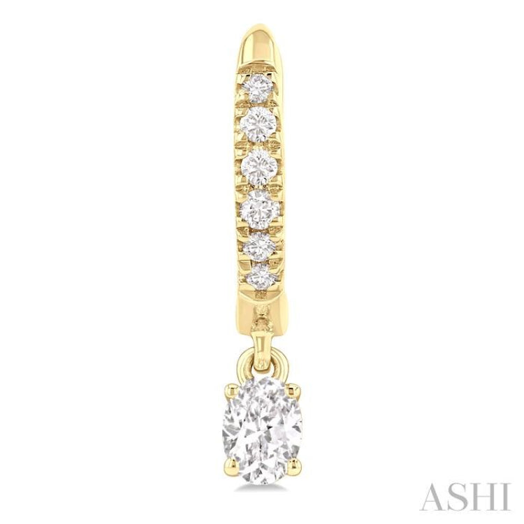 .40CTRDDM PETITE HUGGIE ER YG 14K-G*