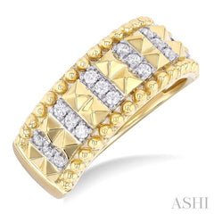 .25CTRDDM PYRAMID FASHION BAND YG 14K-G*