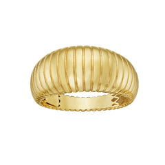 14K Yellow Gold Polished Graduated Tubogas Ring