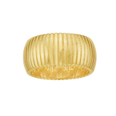 14K Yellow Gold Polished Thich 10mm Tubogas Ring