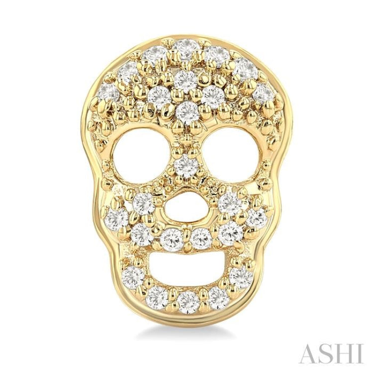 .15CTRDDM PETITE SKULL ER YG 10K-S*