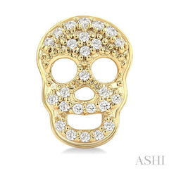 .15CTRDDM PETITE SKULL ER YG 10K-S*