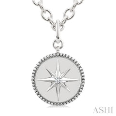 .05CTRDDM COMPASS MEDALLION PD SL-G+CH*