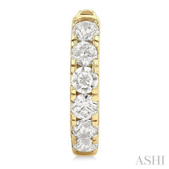 1.00CTRDDM ROUND DM HOOP ER YG 14K-G*