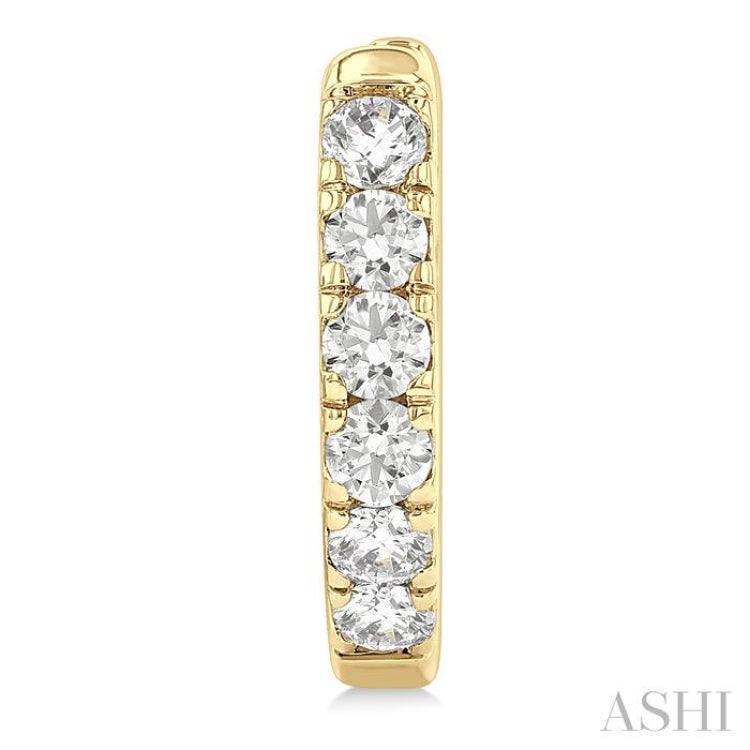 .50CTRDDM ROUND DM HOOP ER YG 14K-G*