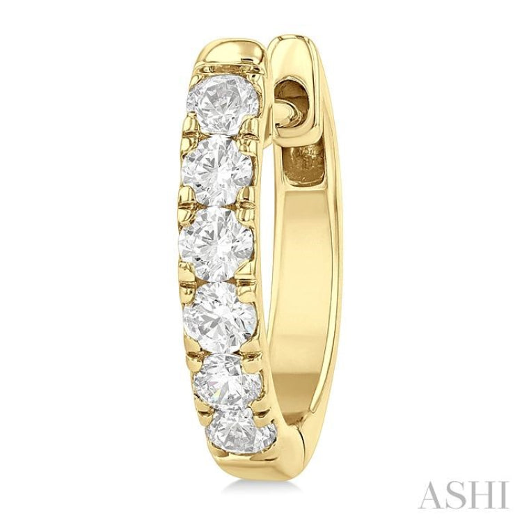 .50CTRDDM ROUND DM HOOP ER YG 14K-G*