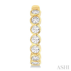 1.00CTRDDM ROUND BEZEL HOOP ER YG 14K G*