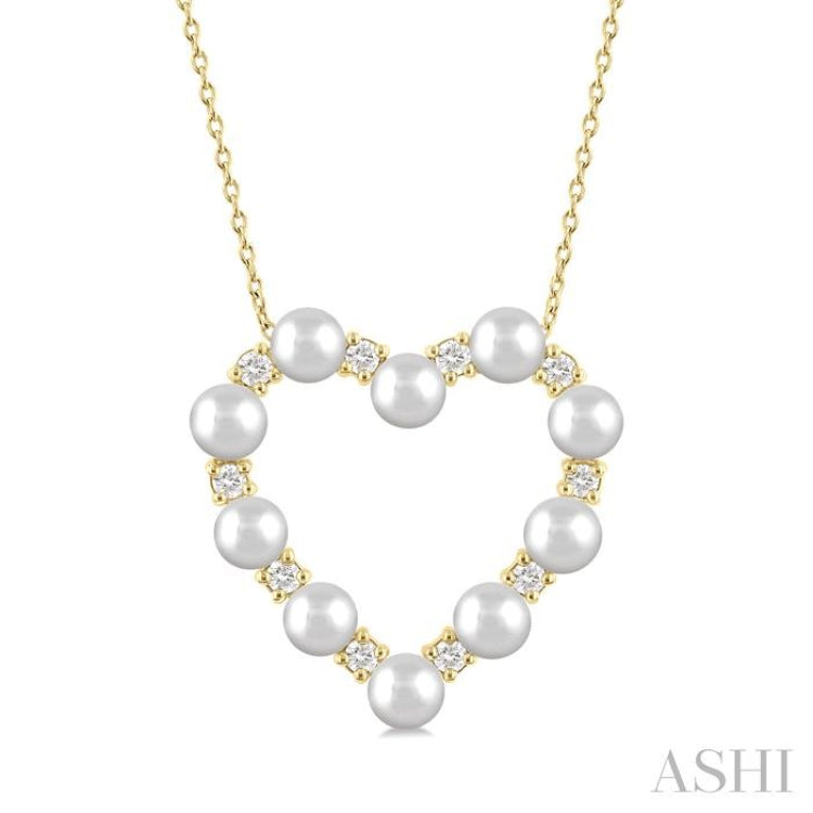 4MMRDWP .30CTRDDM HEART PD YG 14K-G+CH*