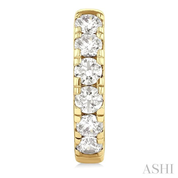 1.50CTRDDM ROUND DM HOOP ER YG 14K-G*