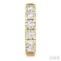 1.50CTRDDM ROUND DM HOOP ER YG 14K-G*