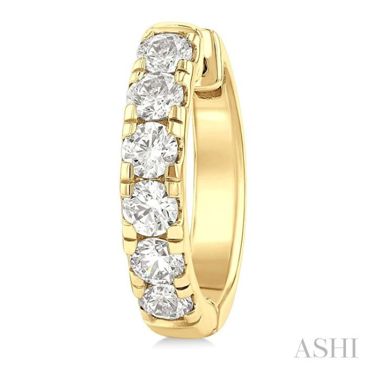 1.50CTRDDM ROUND DM HOOP ER YG 14K-G*