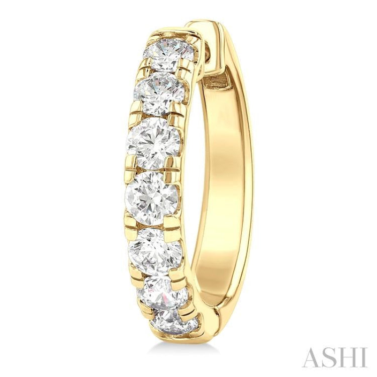 2.00CTRDDM ROUND DM HOOP ER YG 14K-G*