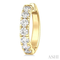 2.00CTRDDM ROUND DM HOOP ER YG 14K-G*