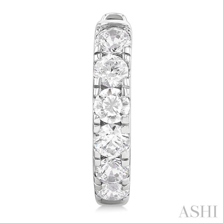 1.00CTRDDM ROUND DM HOOP ER WG 14K-G*