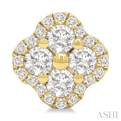 .50CTRDDM CLOVER EARRINGS YG 14K-G*