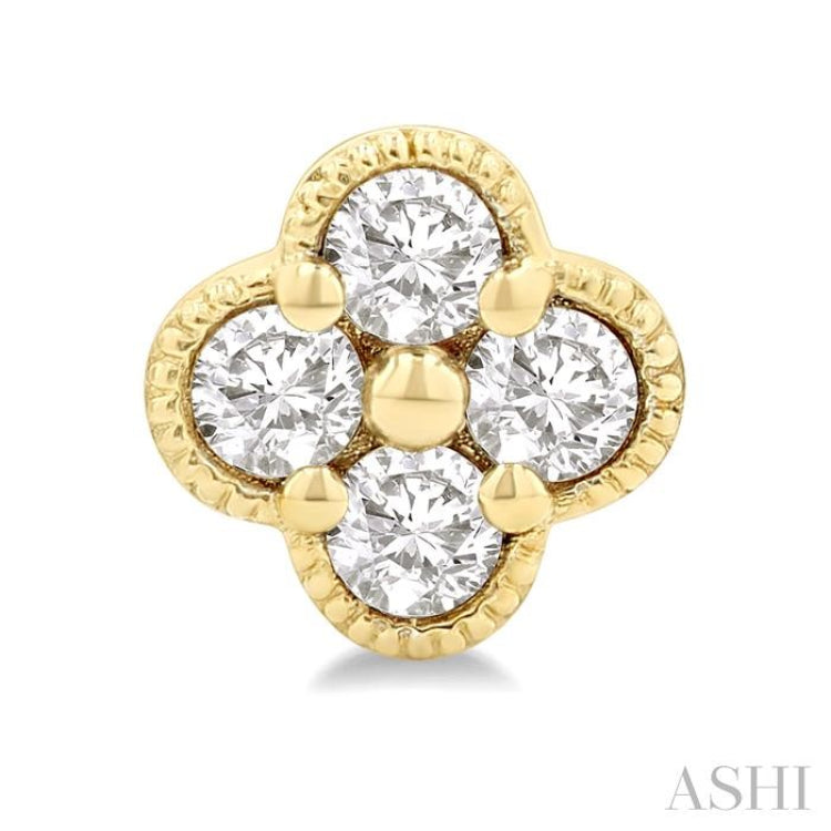 .20CTRDDM CLOVER EARRINGS YG 14K-G*