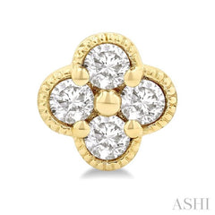 .20CTRDDM CLOVER EARRINGS YG 14K-G*