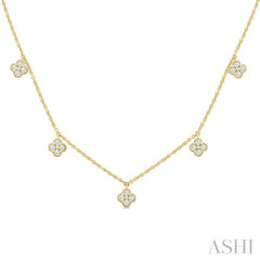.60CTRDDM CLOVER STATION NK YG 14K-G*