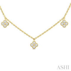 .60CTRDDM CLOVER STATION NK YG 14K-G*
