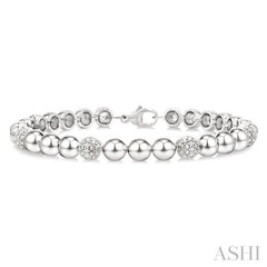 .20CTRDDM BOLD ROUND BEAD BRACELET SL-S*