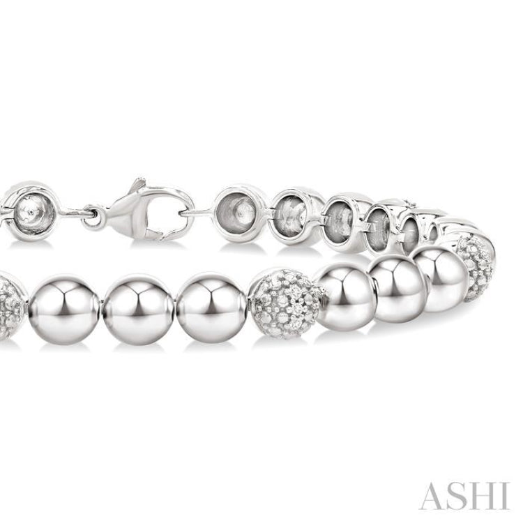 .20CTRDDM BOLD ROUND BEAD BRACELET SL-S*